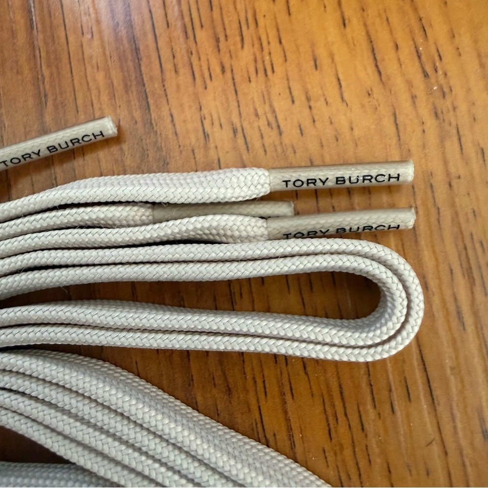 Tory Burch Cream Shoelaces